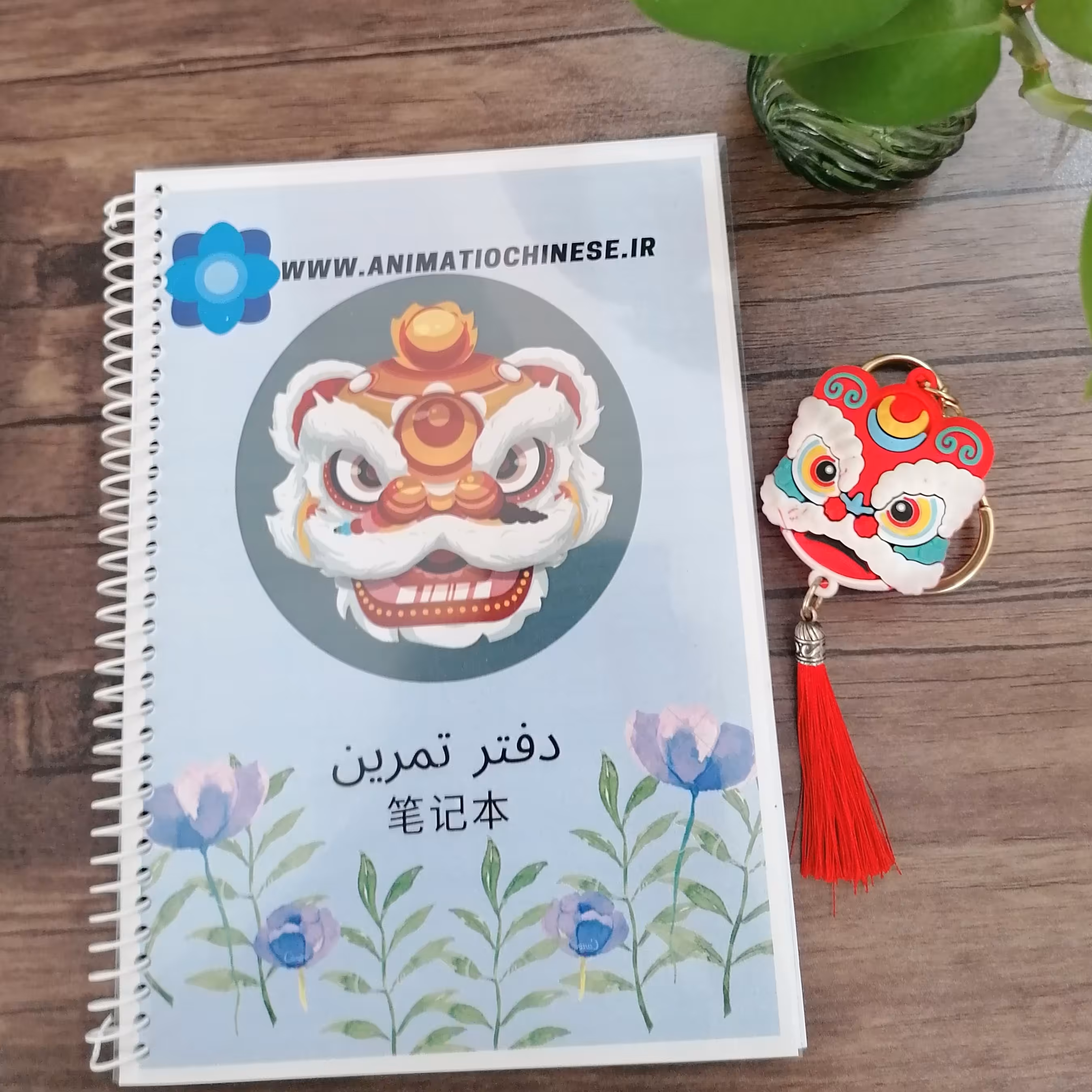 دفتر مشق زبان چینی 200 صفحه(100 برگ) تمرین روزانه به همراه آموزش   کاراکتر نویسی سطح 1 