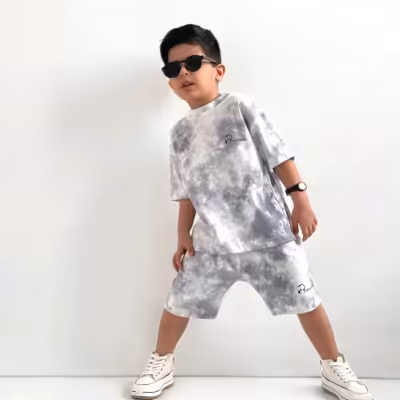 ست تیشرت شلوارک دخترانه و پسرانه بچگانه مجلسی بیرونی