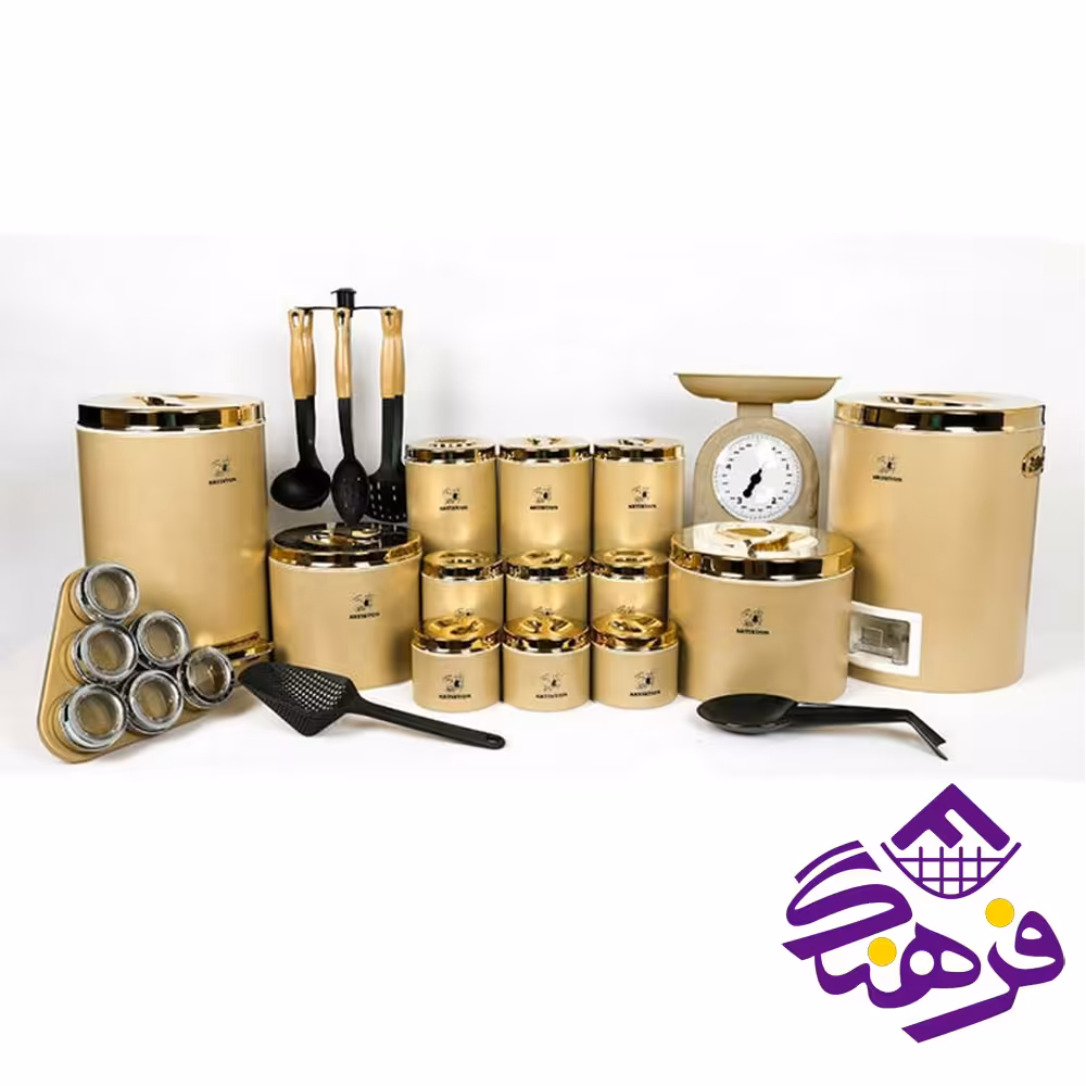 سرویس آشپزخانه 30 پارچه آرتیستون درب طلایی - طلایی