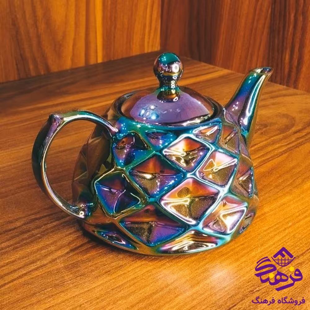 قوري چيني نسترن 7رنگ 24دک