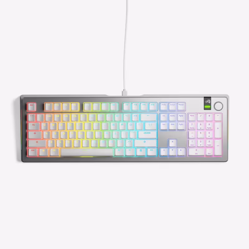 خرید کیبورد Glorious GMMK 3 PRO Prebuilt Keyboard 100% Silver با بهترین قیمت