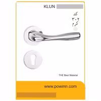 دستگیره رزت کلون کد KL 302 پلاک گرد استیل خش دار - پاوین