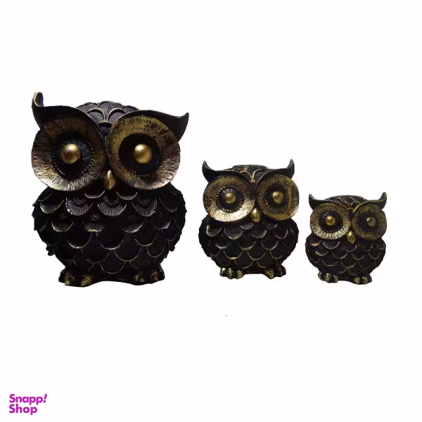 مجسمه طرح جغد مدل G5 مجموعه 3 عددی