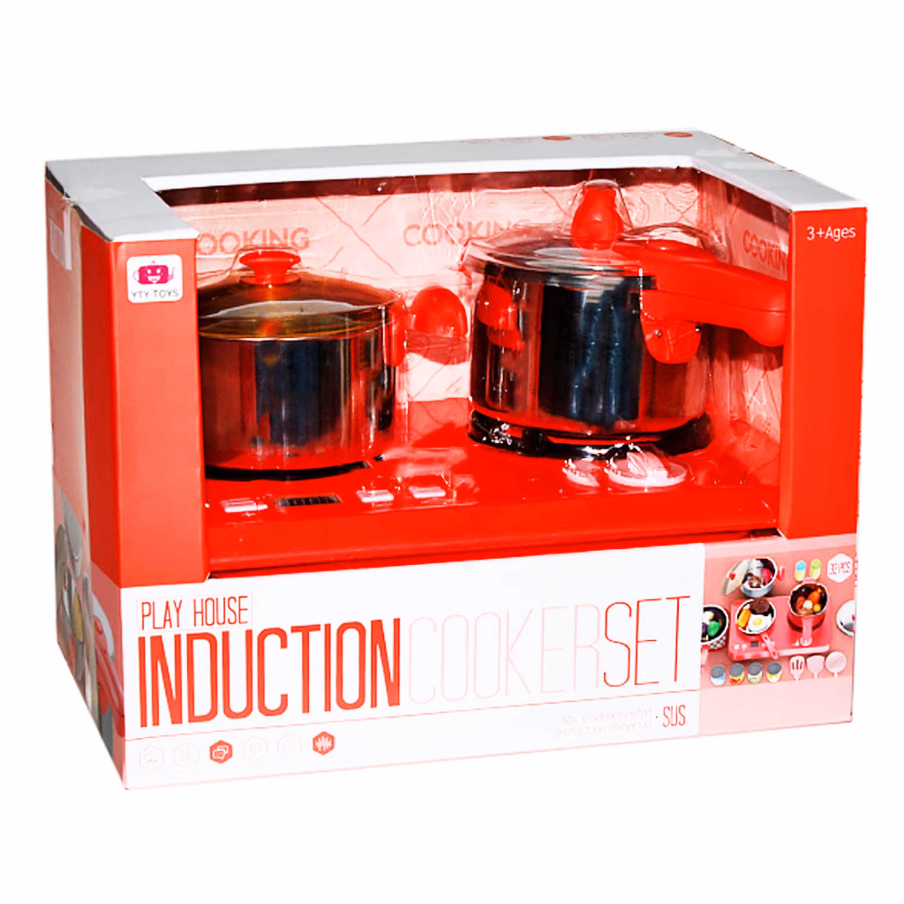 اجاق گاز اسباب بازی رومیزی با زودپز فلزی INDUCTION COOKER SET BX04-555