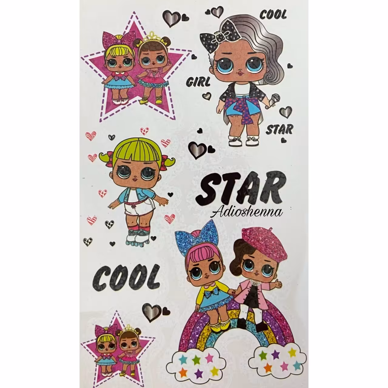 برچسب تتو موقت کودکانه دخترانه پسرانه با کیفیت 