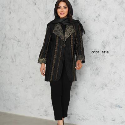 مانتو ژاکارد عیدانه یقه آمریکایی