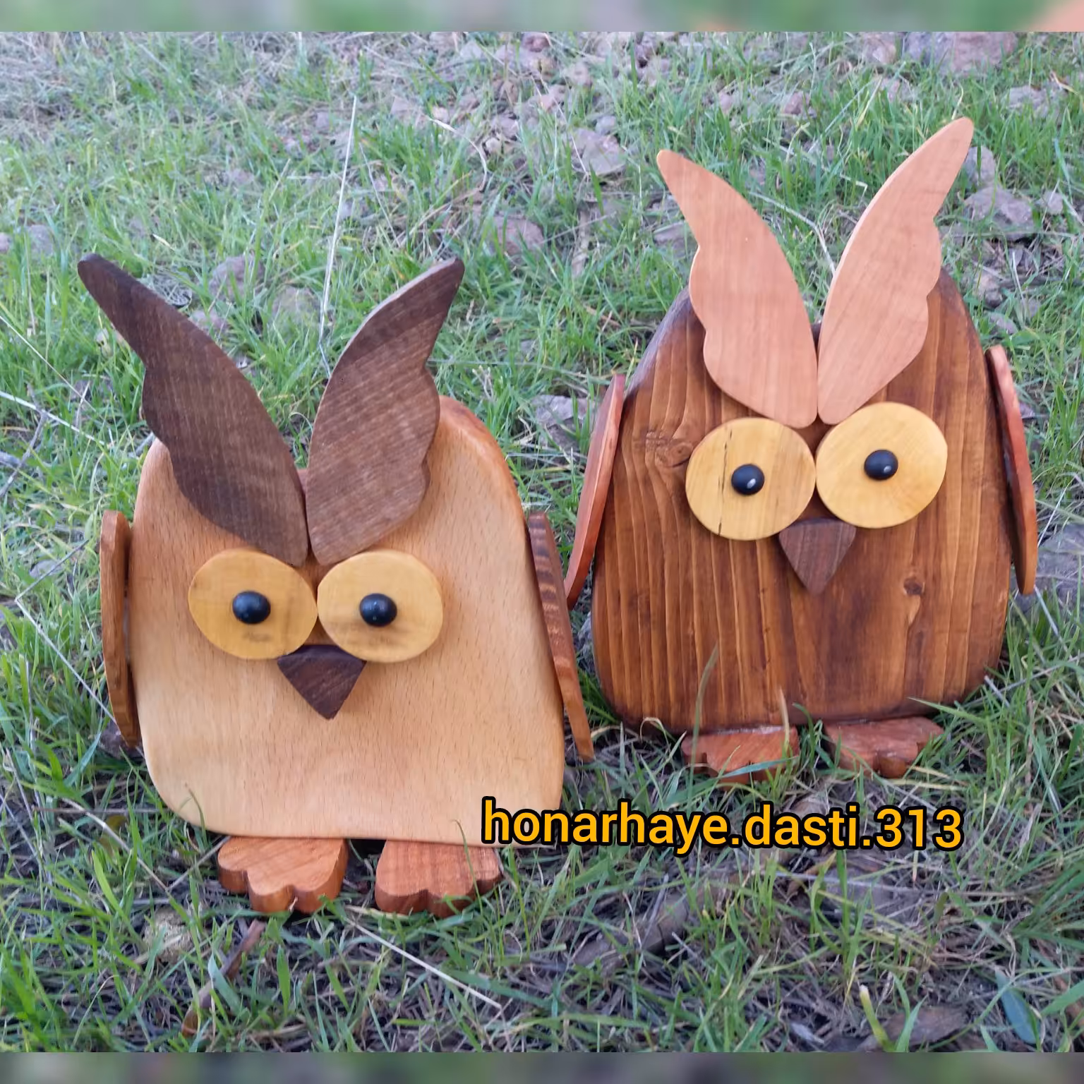 تندیس چوبی جغد دانا