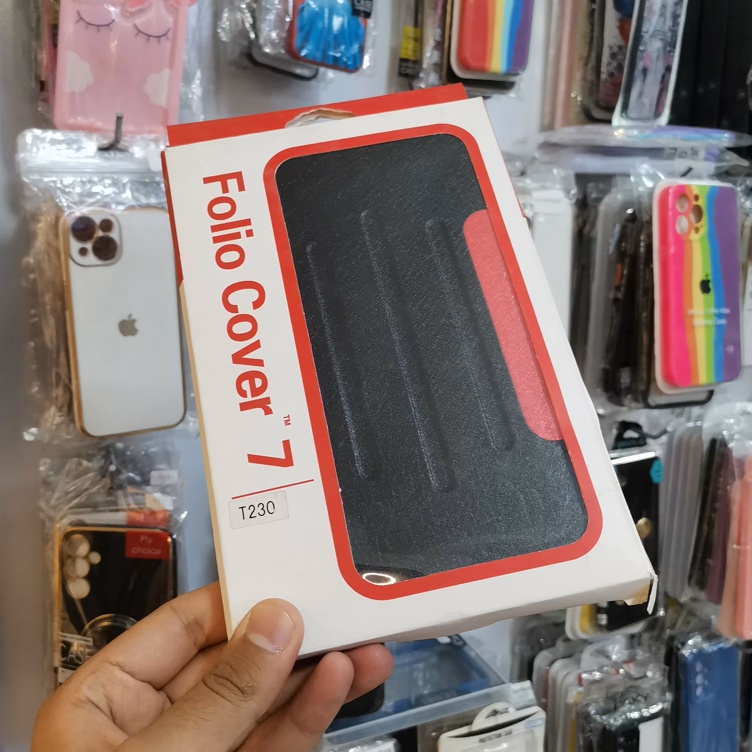 کیف کلاسوری چرمی مشکی مناسب برای تبلت سامسونگ t230 و tab 4 و Samsung galaxy tab 4 