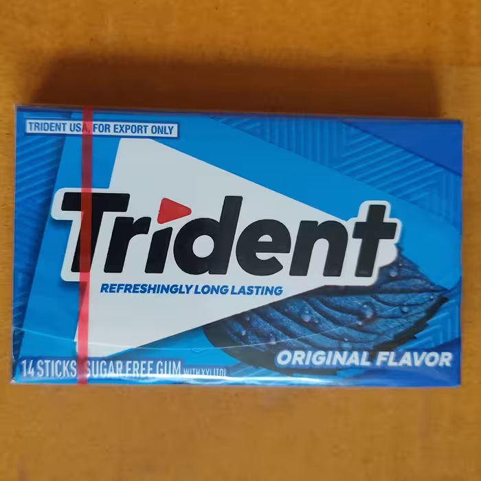 آدامس تریدنت خارجی اصل اورجینال اوکالیپتوس  آبی 