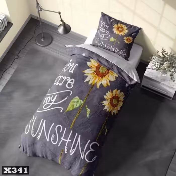 روتختی یک نفره(یکنفره) دخترانه سه بعدی طرح گل آفتابگردون جنس میکروتترون 