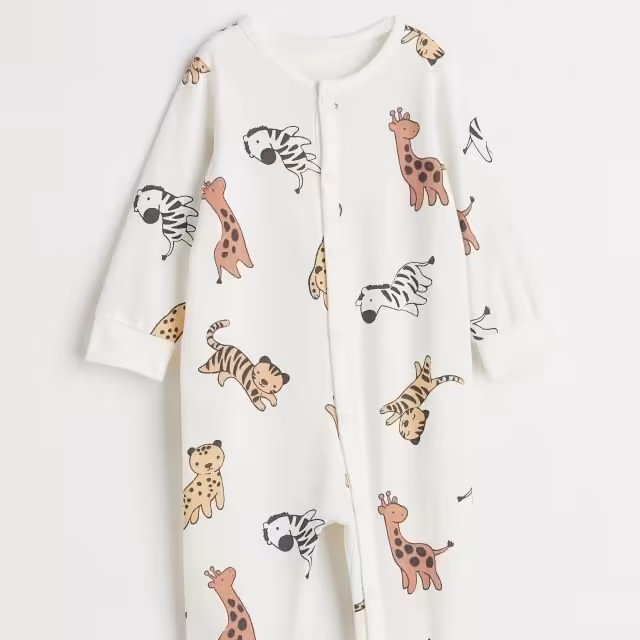 سرهمی سفید رنگ دخترانه پسرانه فوق العاده با کیفیت صد در صد نخ پنبه h&m