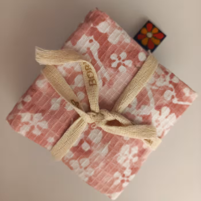 دستمال آشپزخانه(بسته3تایی) پارچه زنبوری بروجرد صددرصد نخی40در60 سانتیمتر طرح گل