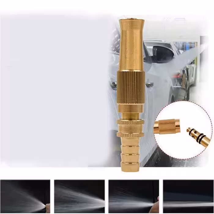 نازل کارواش خانگی سرشلنگی تمام برنجی آبپاش، آبیاری و شستشو