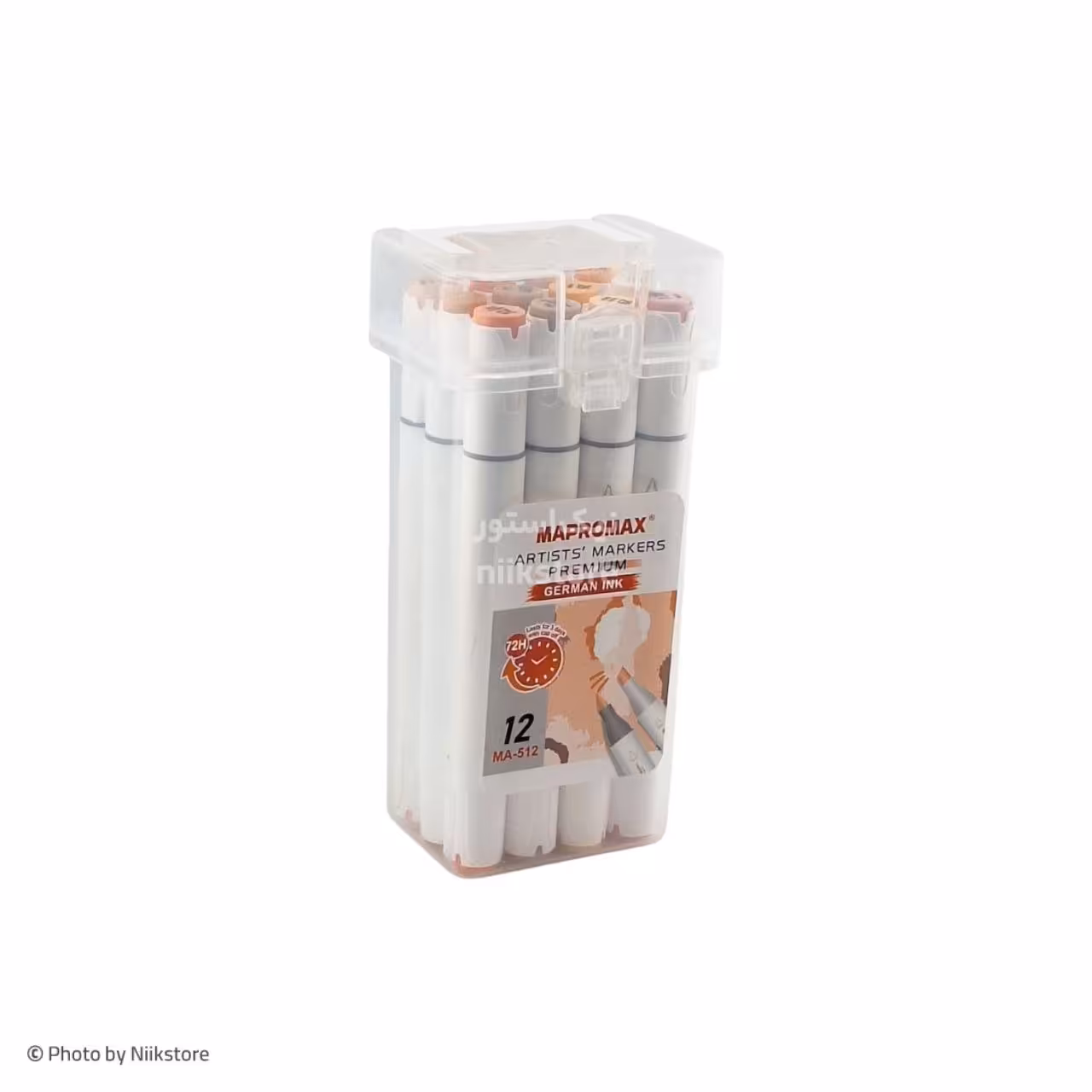 ماژیک راندو 2سر ماپرومکس رنگ پوستی  12 رنگ