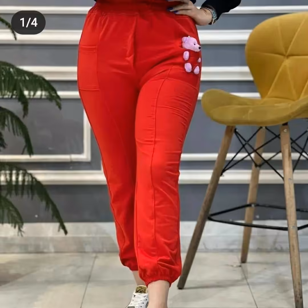 شلوار دخترانه خرسی  در رنگهای جذاب برای دختر خانم های جوان