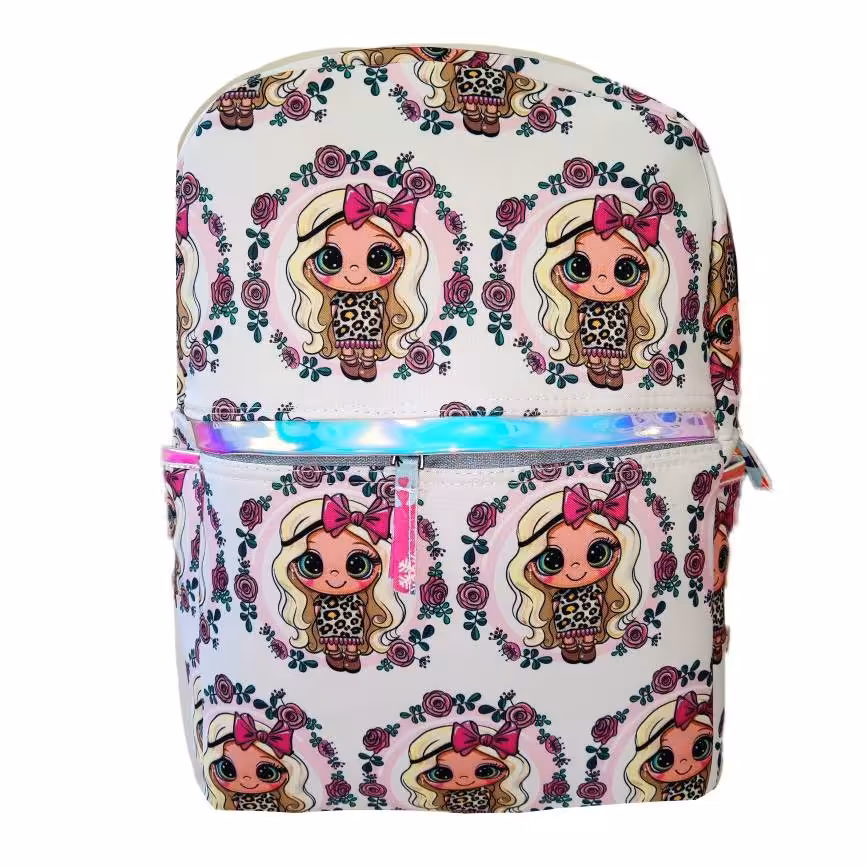 کوله پشتی مدل دخترمو طلایی هولوگرامی