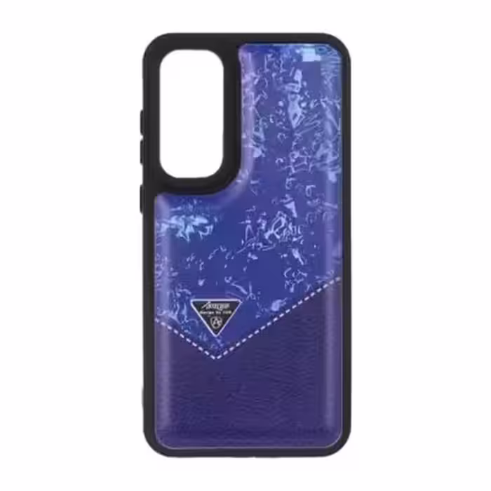 قاب سیلیکونی طرح چرم دوختی Samsung Galaxy A35 ( سرمه ای )