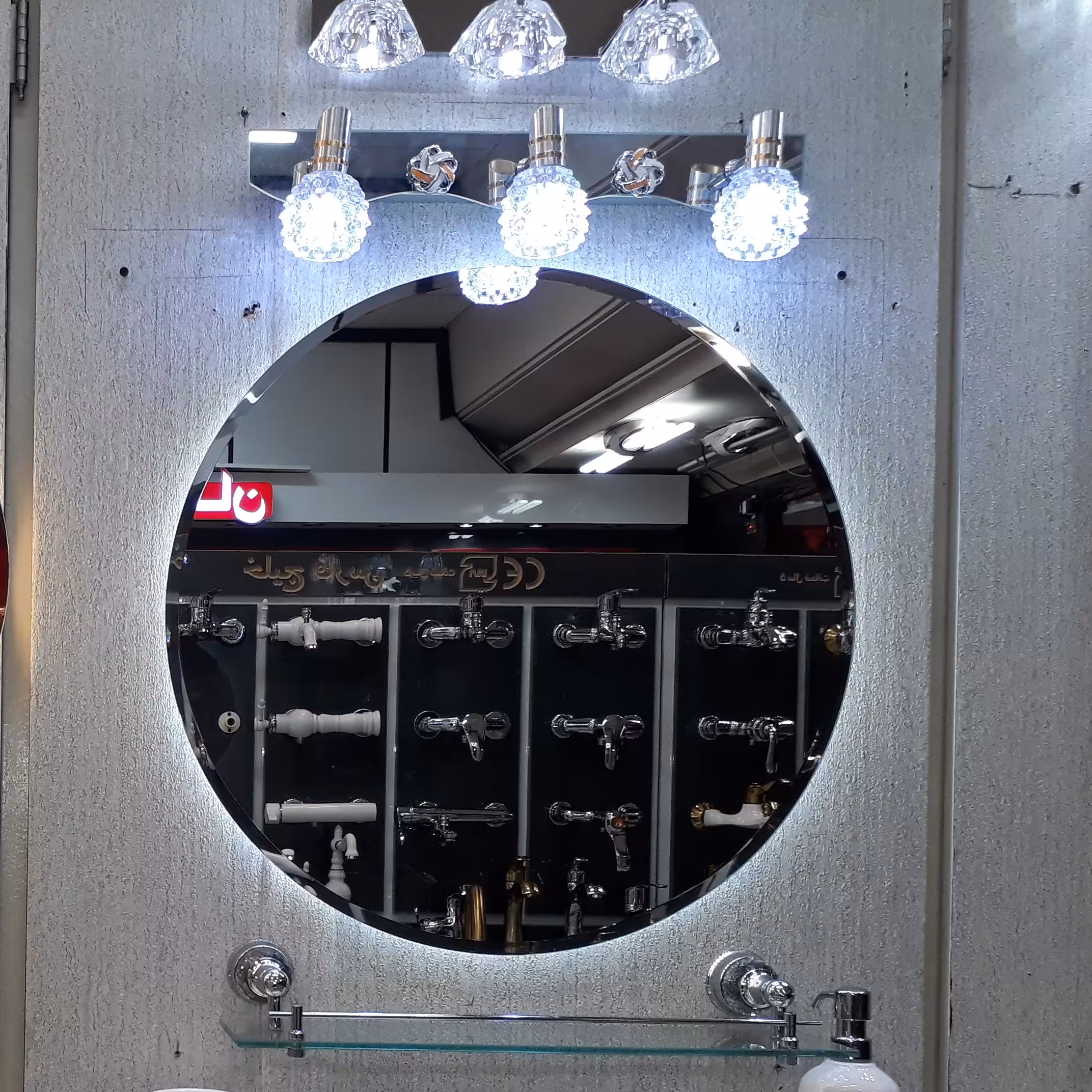 آینه گردبا قطر  70 cm نوری بک لایت ( نورled)