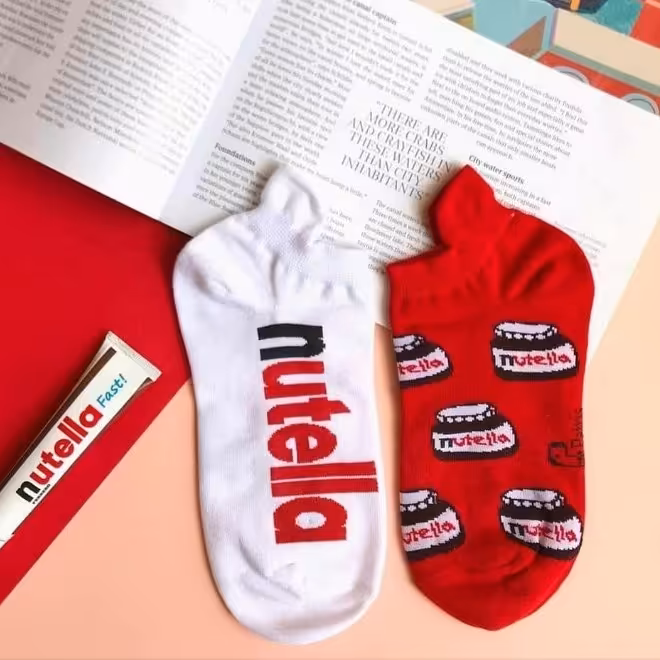 جوراب طرح شکلاتی نوتلا