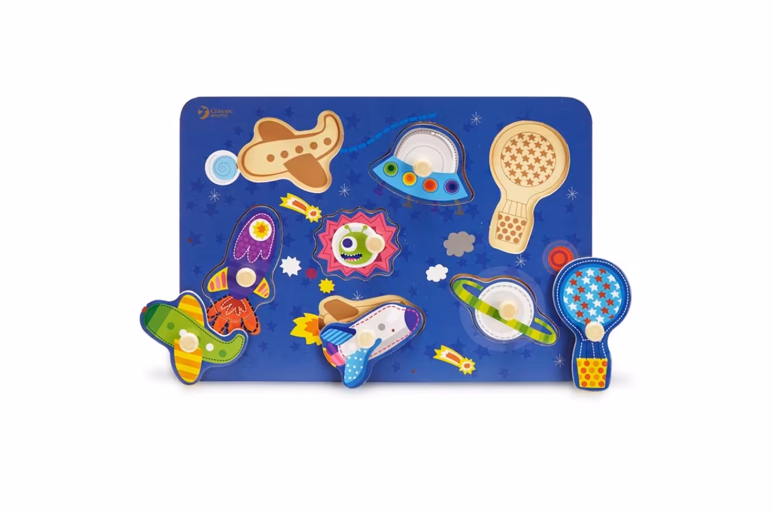 پازل چوبی کودک طرح شاتل فضایی Classic World مدل  3616