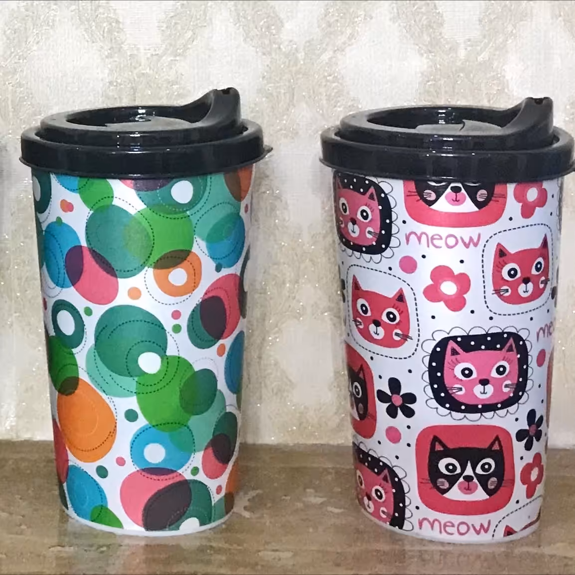 کافی ماگ پلاستیک فشرده مناسب نوشیدنی گرم و سرد