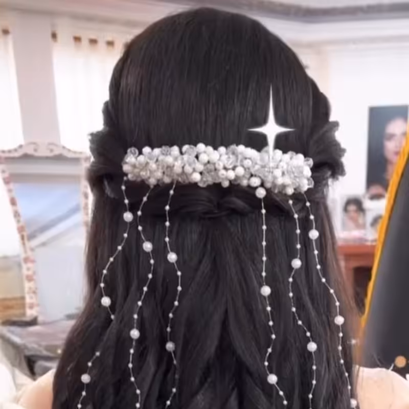 ریسه آبشاری کریستال و مروارید