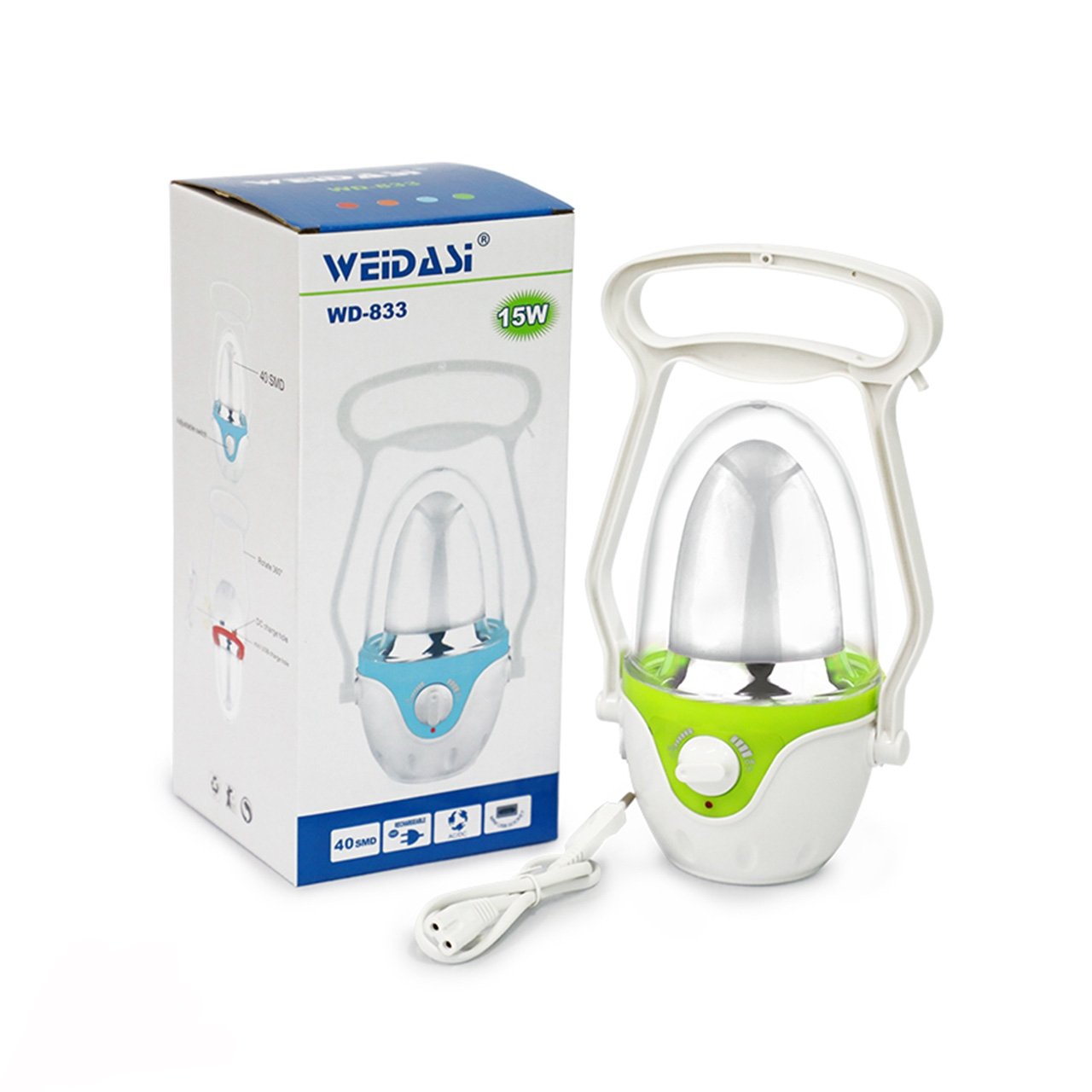 چراغ شارژی فانوسی ویداسی مدل WD-833