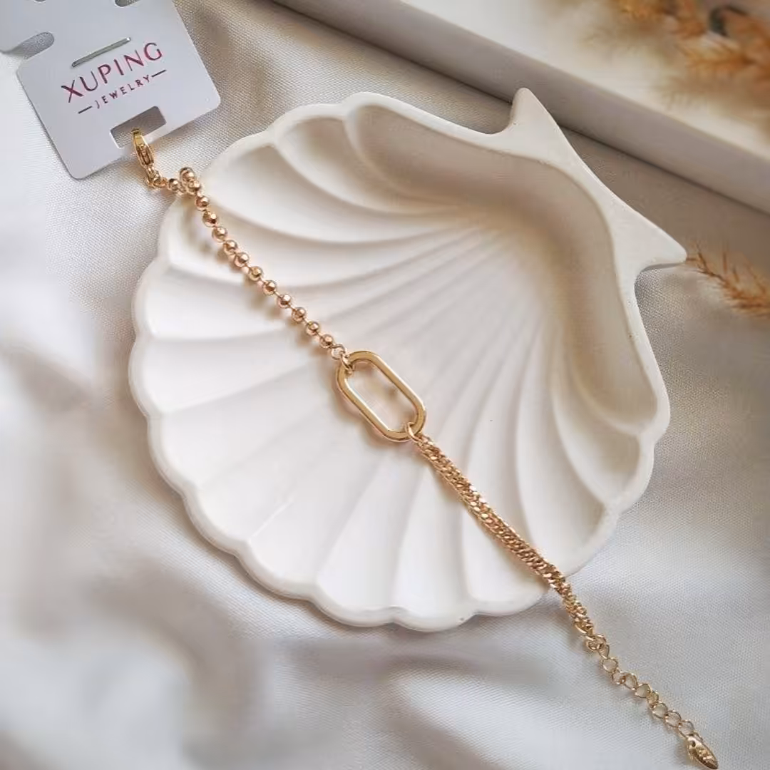 دستبند ژوپینگ طرح طلا.کد 130145195.برند ژوپینگ.رنگ ثابت.آبکاری آبطلا ضدحساسیت