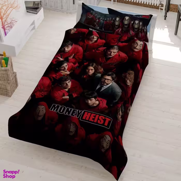 سرویس خواب مدل money heist یکنفره 5 تکه