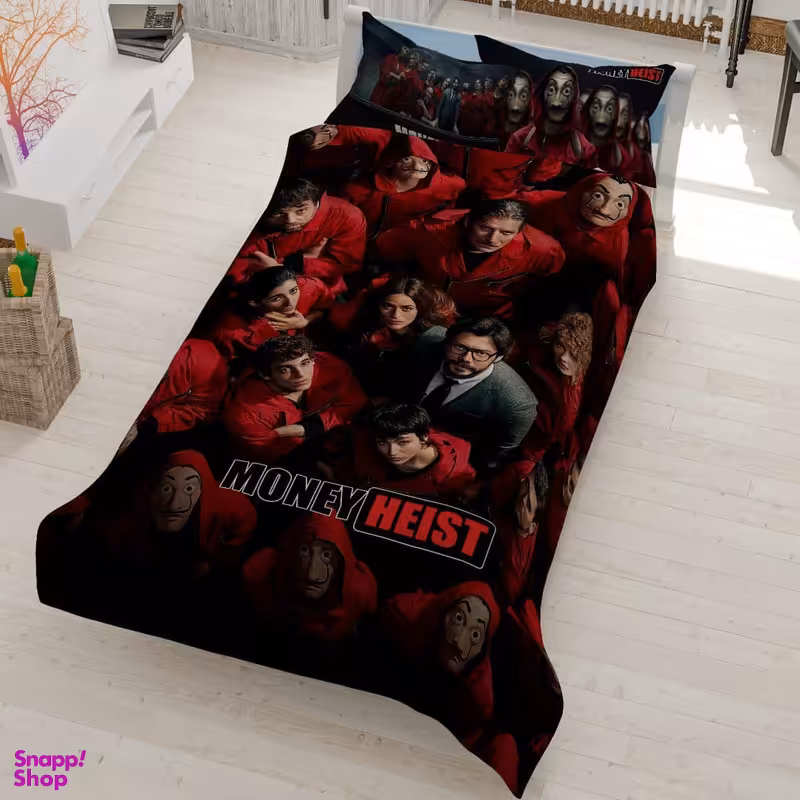 سرویس خواب مدل money heist یکنفره 5 تکه