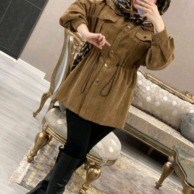 مانتو اسپرت زنانه کبریتی کمرگت