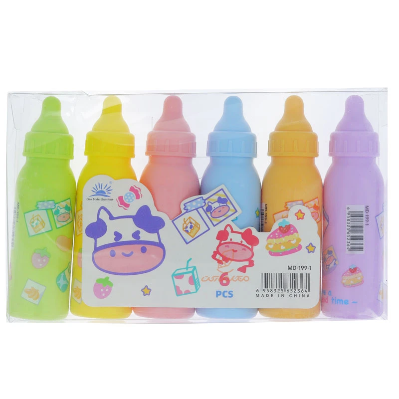 ماژیک علامت گذار 6 رنگ طرح شیشه شیر(گاو) 1-199