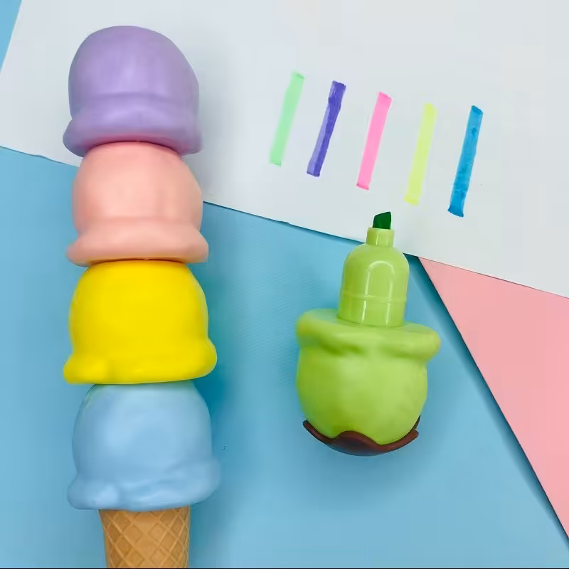 هایلایتر بستنی اسکوپی دارای 5 رنگ پاستلی مختلف