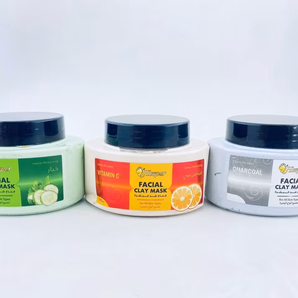 ماسک صورت گچی کاسه ای خاک رس هسپر 300 میل (درب مشکی )