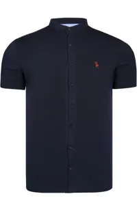 پیراهن / بلوز دکمه دار آبی مردانه T8597 &#039;s Slimfit تیره Dewberry