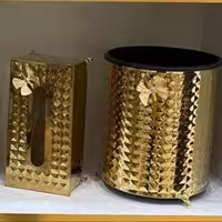 ست سطل و جا دستمال  استوانه میخی -  بالای 600 خرید ارسال رایگان