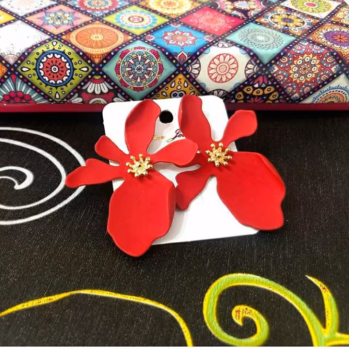 گوشواره گل طرح 2