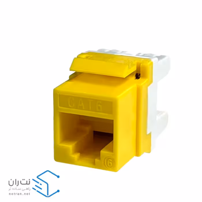 کیستون شبکه Cat6 UTP زرد 180 درجه ونتولینک
