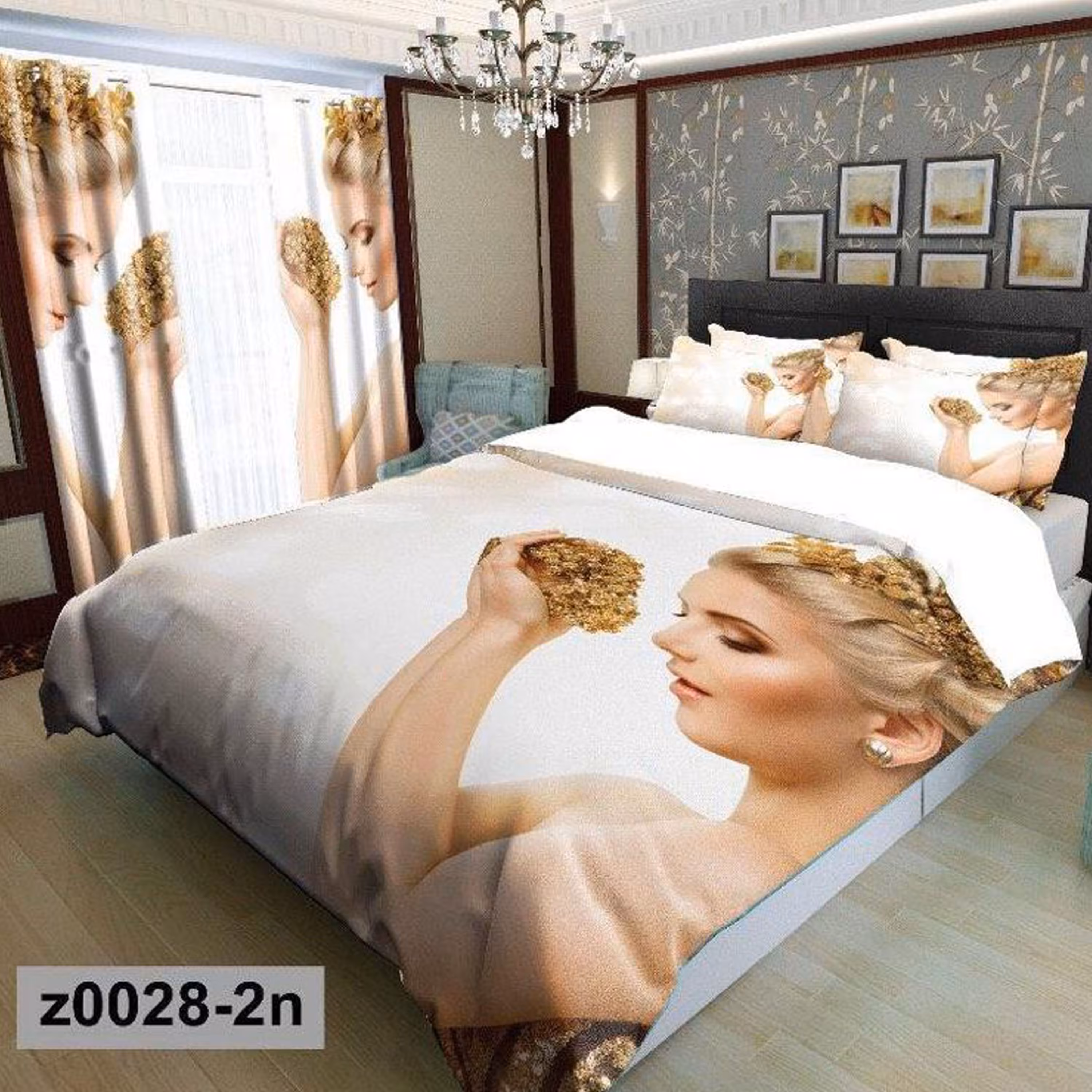 سرویس روتختی 2 نفره تنسل چاپی برندترک لند(Turk Land) z 28