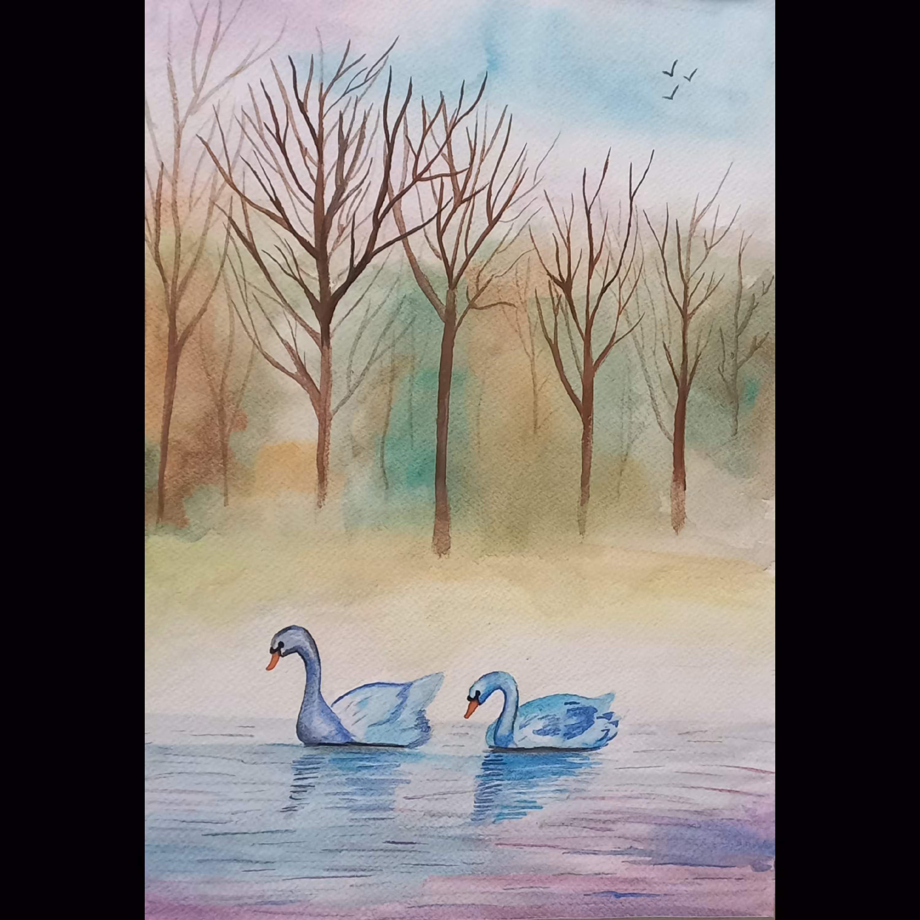 تابلو نقاشی ابرنگ 