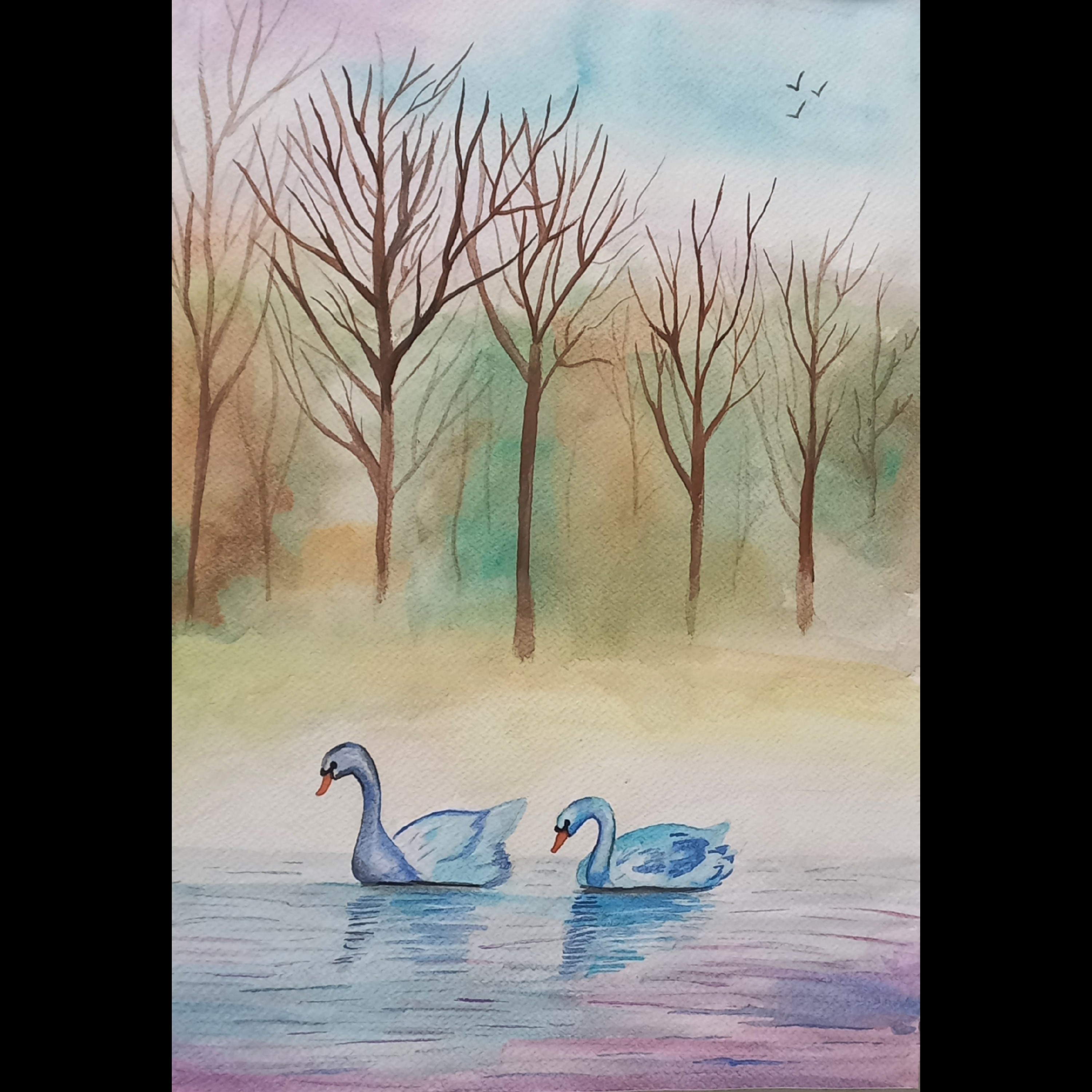 تابلو نقاشی ابرنگ