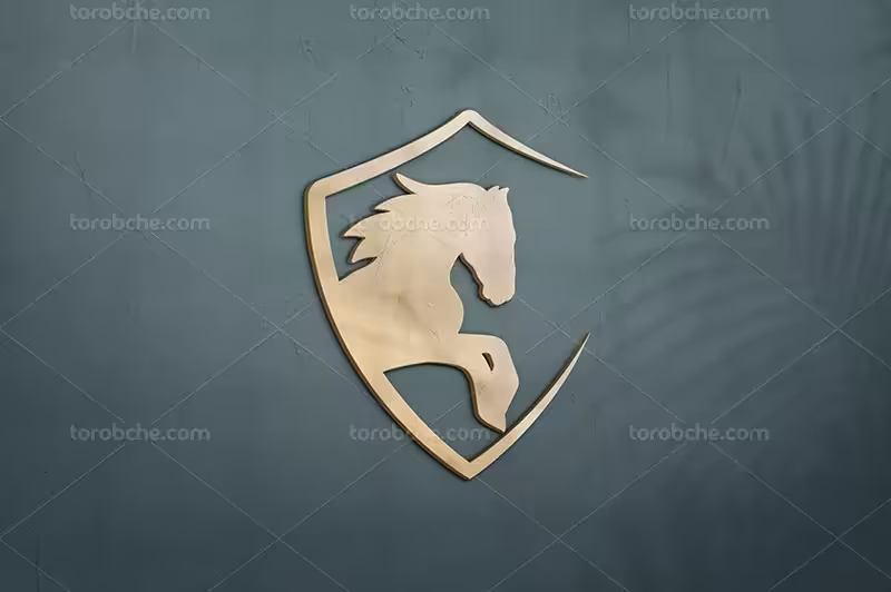 فایل موکاپ لوگو طلایی | گرافیک با طعم تربچه