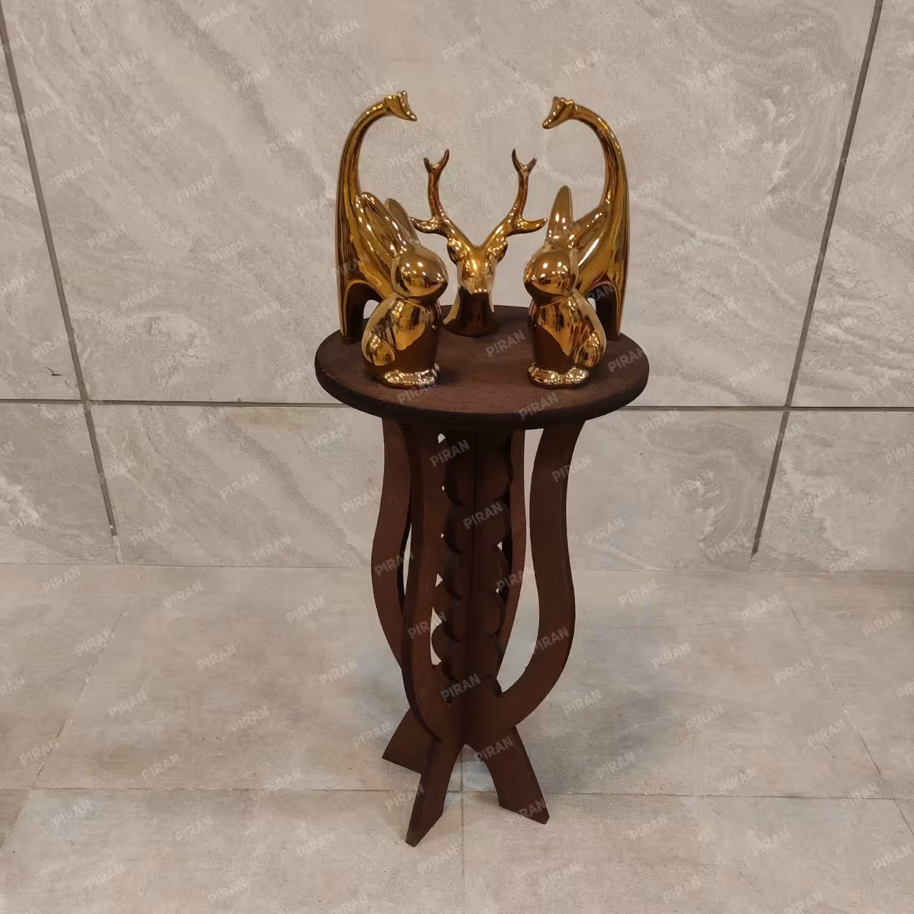 میز تلفن ارکیده رنگ قهوه ای 