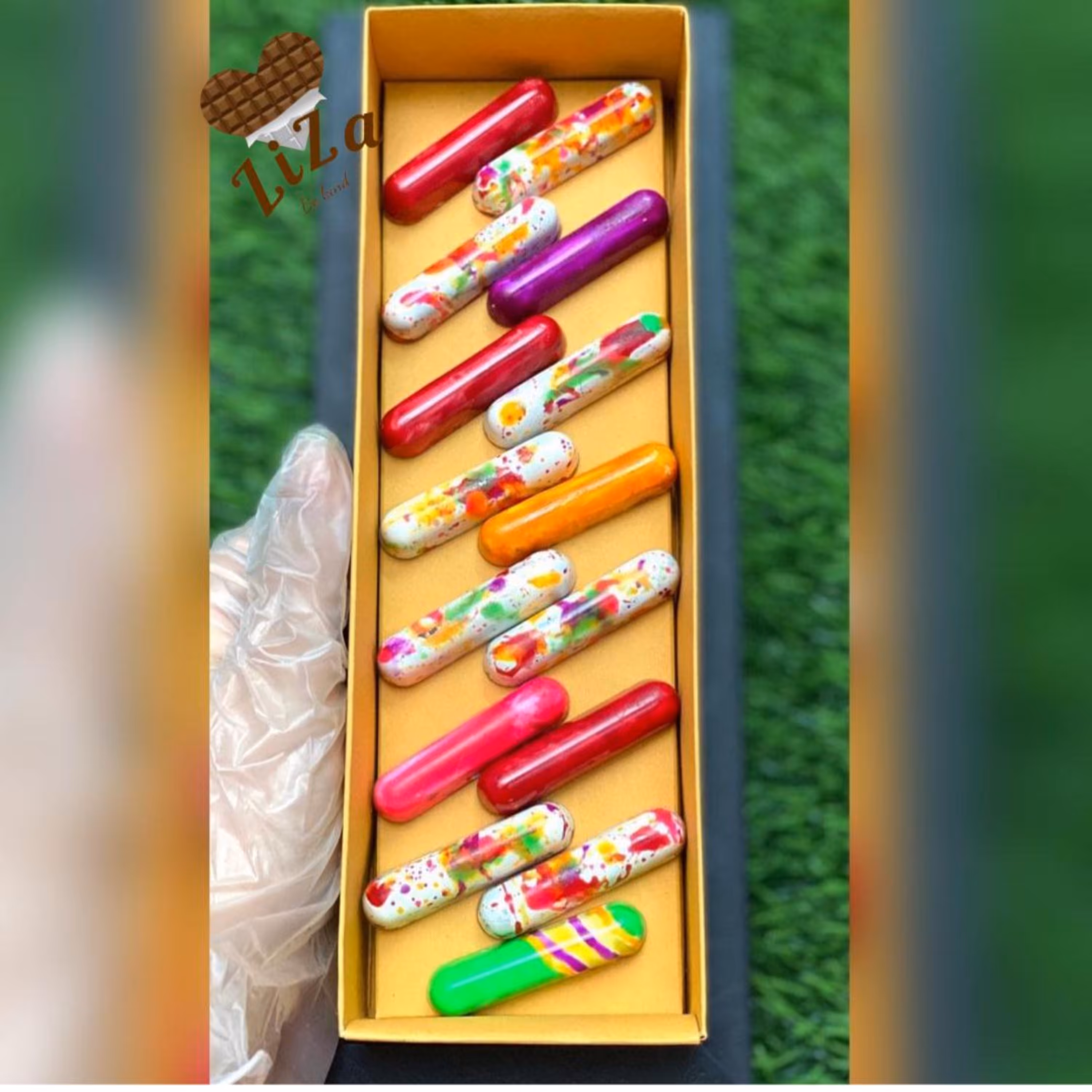 شکلات کپسولی مغزدار رنگی با کره کاکائو اصل