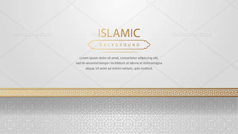 وکتور زمینه اسلامی طلایی | گرافیک با طعم تربچه