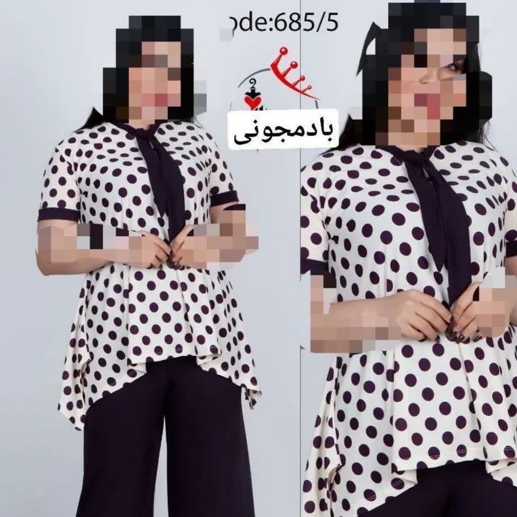 تیشرت شلوار توپی زنانه جنس کرپ فری سایز تا 44رنگ بادمجونی  موجود