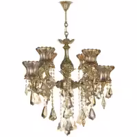 لوستر 8 شعله کلاسیک برنزی  شاهان کد 6060 جنس برنز گارانتی 3 ساله 