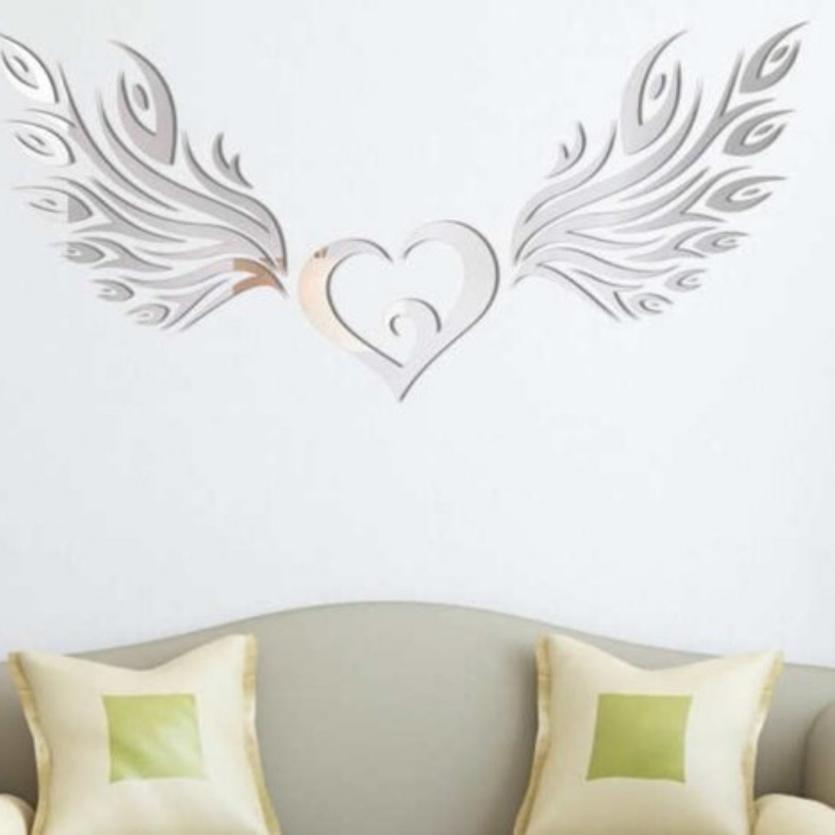 اینه دکوراتیو پدیده پلاس مدل قلب پرواز