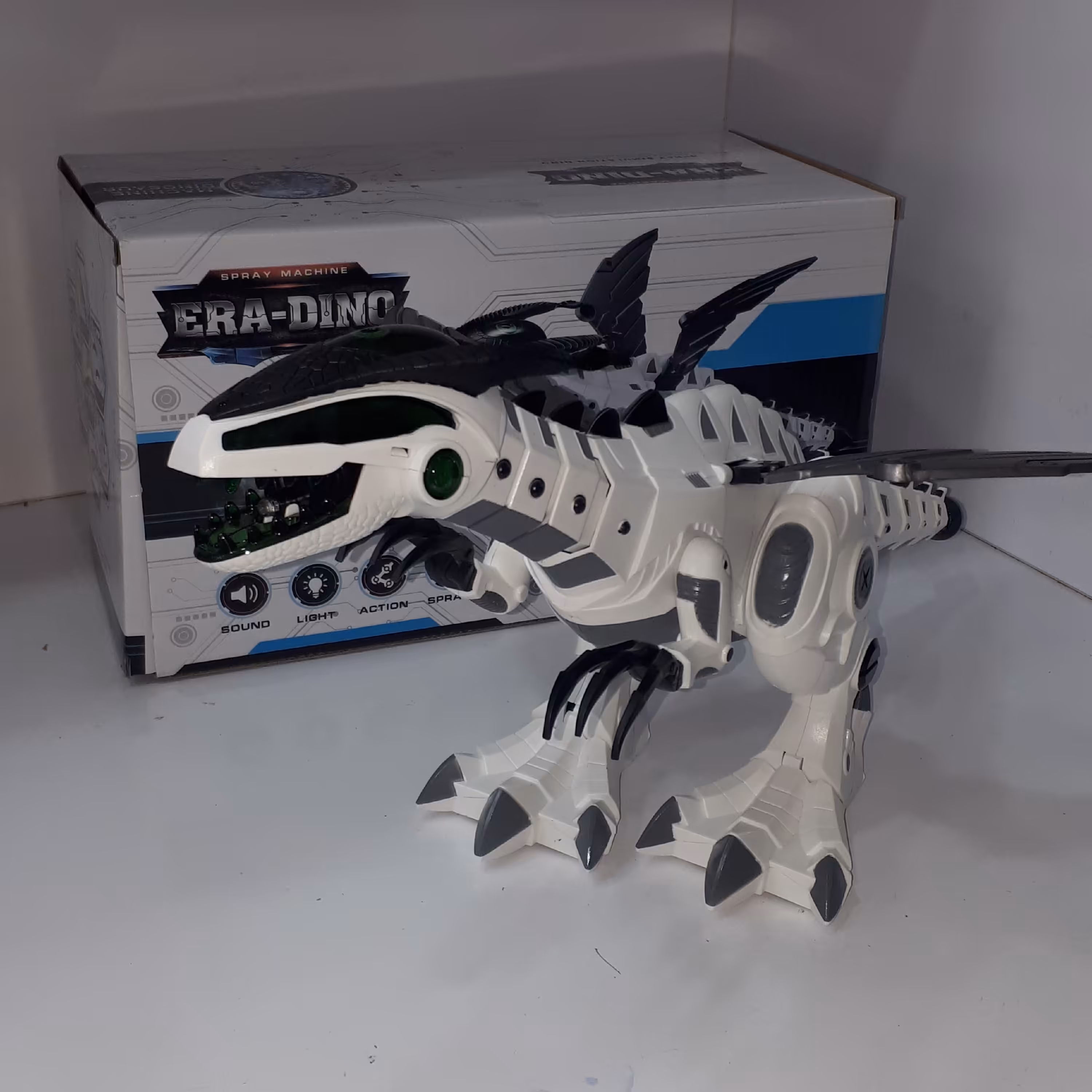 ربات  دایناسور دودزا بالدار حرکتی چراغدار موزیکال 