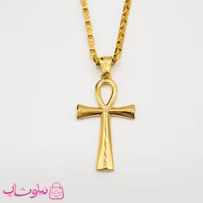 گردنبند صلیب طلایی استیل کد 799
